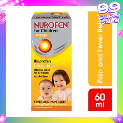 NUROFEN Liquid for Children Orange Flavour (Relief for Pain and Fever) 60ml