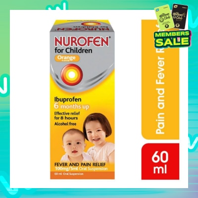 NUROFEN Liquid for Children Orange Flavour (Relief for Pain and Fever) 60ml