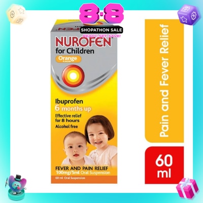 NUROFEN - Liquid for Children Orange Flavour (Relief for Pain and Fever) 60ml