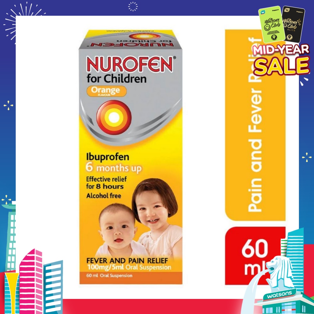 Liquid for Children Orange Flavour (Relief for Pain and Fever) 60ml
