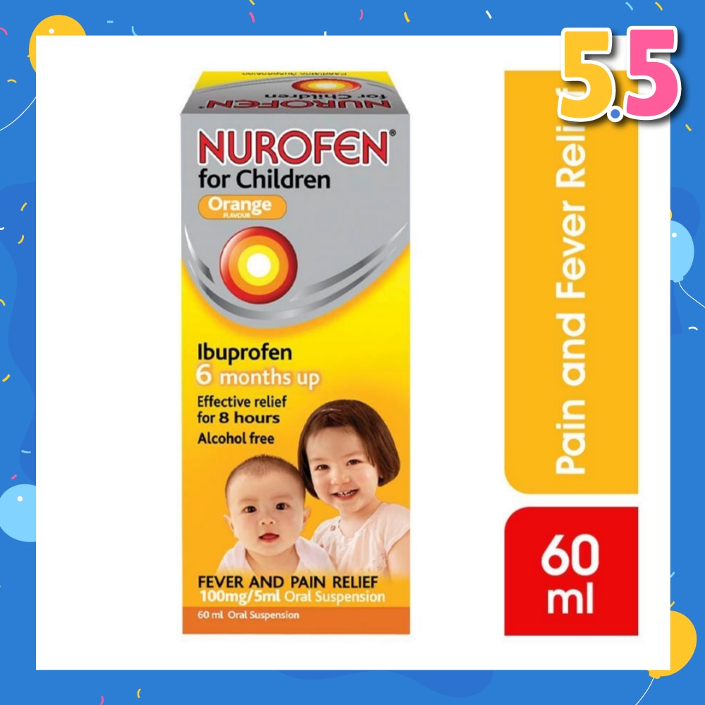 Liquid for Children Orange Flavour (Relief for Pain and Fever) 60ml