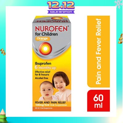NUROFEN Liquid for Children Orange Flavour (Relief for Pain and Fever) 60ml