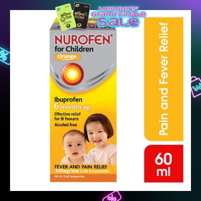 NUROFEN Liquid for Children Orange Flavour (Relief for Pain and Fever) 60ml