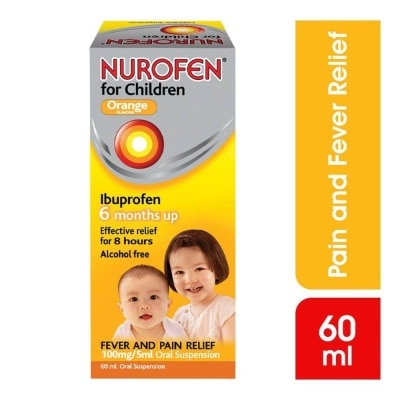 NUROFEN Liquid for Children Orange Flavour (Relief for Pain and Fever) 60ml