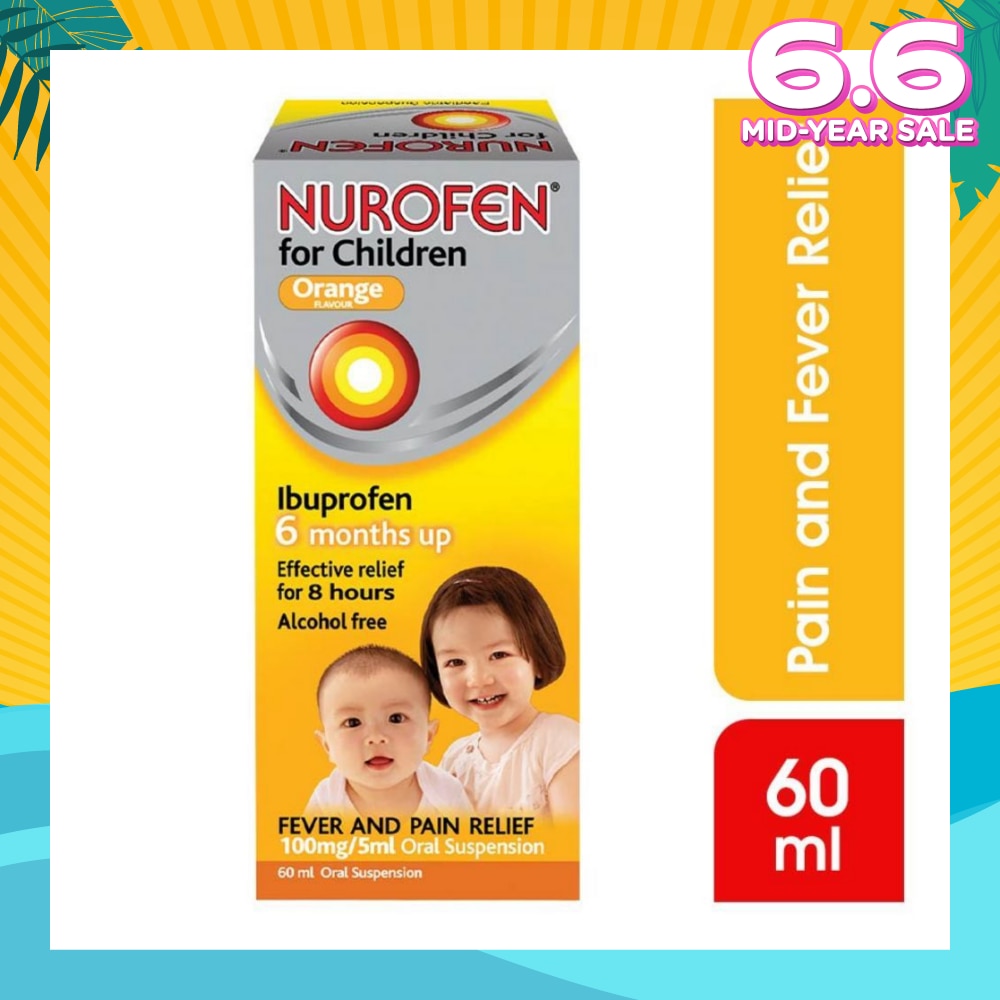 Liquid for Children Orange Flavour (Relief for Pain and Fever) 60ml