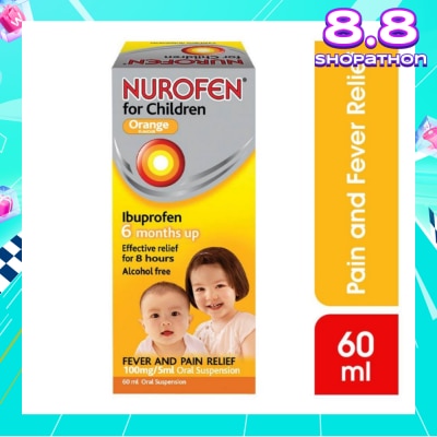 NUROFEN Liquid for Children Orange Flavour (Relief for Pain and Fever) 60ml