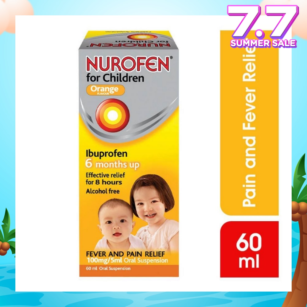 Liquid for Children Orange Flavour (Relief for Pain and Fever) 60ml