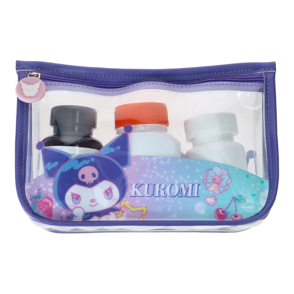 Sanrio Kuromi Bath Travel Set With Reusable Silicone Bottles 100ml x 3s
