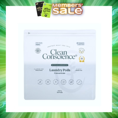 CLEAN CONSCIENCE - Hypoallergenic Laundry Pods Concentrate 50s