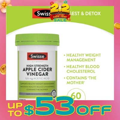 SWISSE Ultiboost High Strength Apple Cider Vinegar 60s