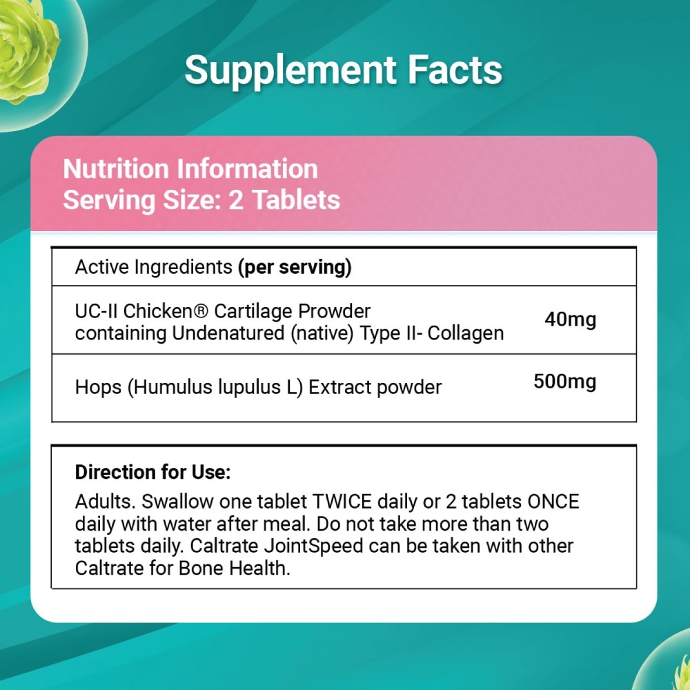 Joint Speed UC-II Collagen & Herbal Hops Extract 84s