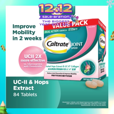 CALTRATE Joint Speed UC-II Collagen & Herbal Hops Extract 84s
