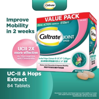 CALTRATE Joint Speed UC-II Collagen & Herbal Hops Extract 84s