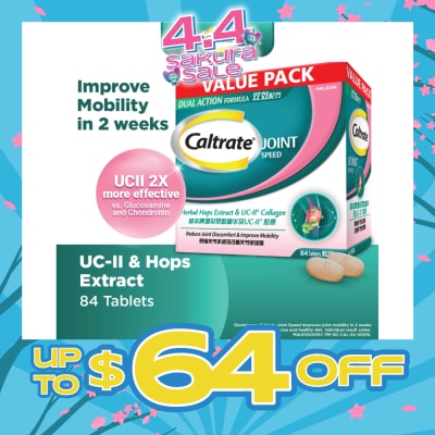 CALTRATE - Joint Speed UC-II Collagen & Herbal Hops Extract 84s