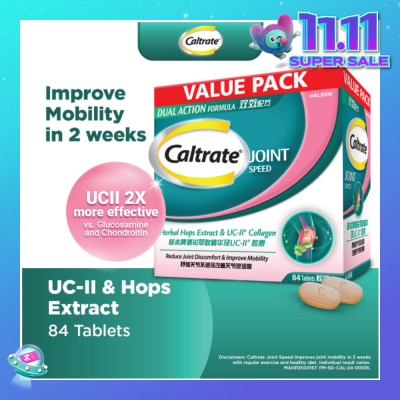 CALTRATE Joint Speed UC-II Collagen & Herbal Hops Extract 84s