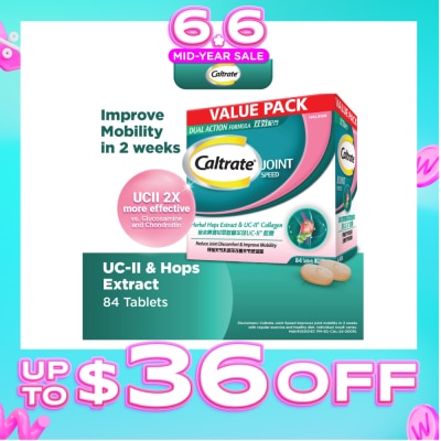 CALTRATE - Joint Speed UC-II Collagen & Herbal Hops Extract 84s
