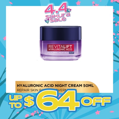 LOREAL PARIS DERMO EXPERTISE - Revitalift Hyaluronic Acid Line Plumping Dream Night Cream 50ml