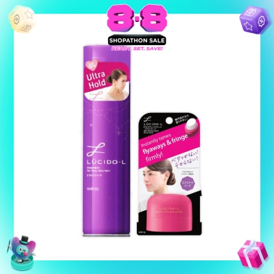 LUCIDO-L - Hair Styling Stick + Hair Spray Bundle Set 1s