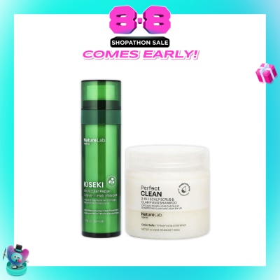 NATURELAB TOKYO - Perfect Clean Shampoo + Repair Hair Mask Bundle Set 1s