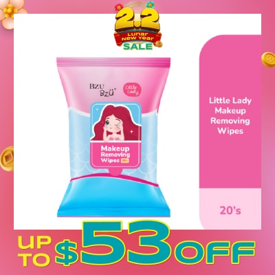 BZU BZU Little Lady Makeup Removing Wipes 20s
