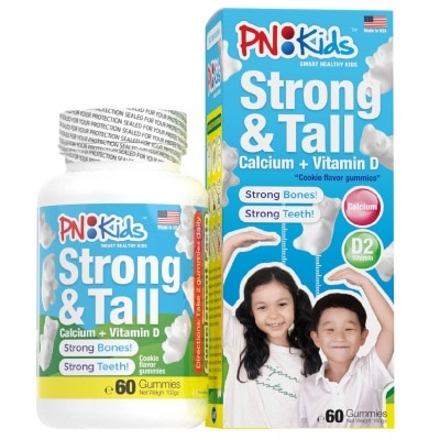 PNKids Strong & Tall Calcium + Vitamin Gummies For Kids (For Strong Bones & Teeth) 60s