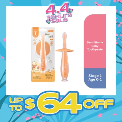 BZU BZU - DentiBiome Winnie the Pooh Baby Toothbrush (Stage 1, for Age 0-1) 1s