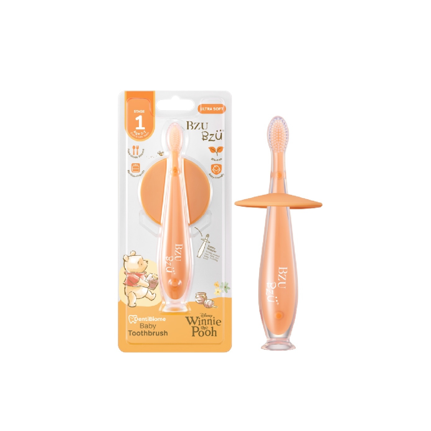 DentiBiome Winnie the Pooh Baby Toothbrush (Stage 1, for Age 0-1) 1s