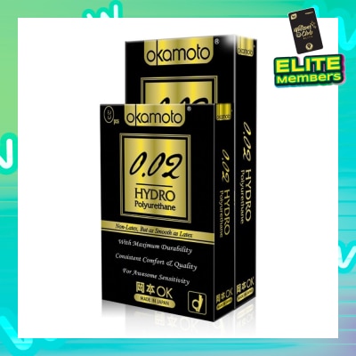 OKAMOTO® 002 Hydro Polyurethane Condoms 8 Pieces + 3 Pieces