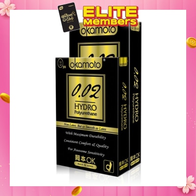 OKAMOTO® 002 Hydro Polyurethane Condoms 8 Pieces + 3 Pieces