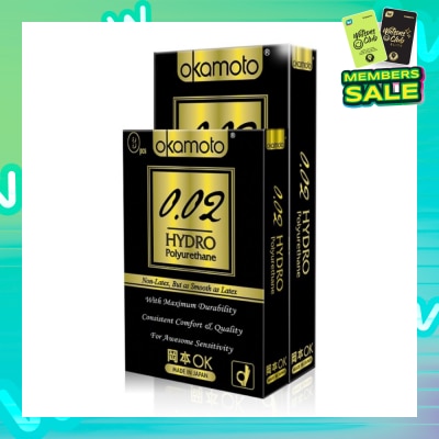 OKAMOTO® 002 Hydro Polyurethane Condoms 8 Pieces + 3 Pieces