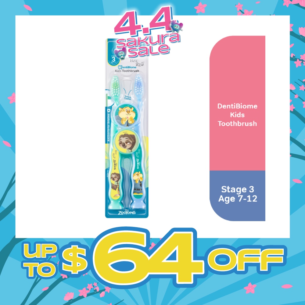 DentiBiome Zootopia Kids Toothbrush (Stage 3, for Age 7-12) 2s