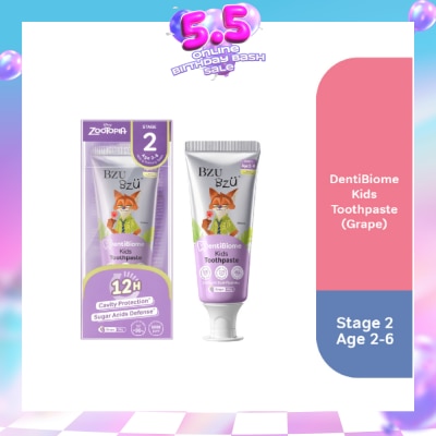 BZU BZU - DentiBiome Zootopia Grape Kids Toothpaste (Stage 2, for Age 2-6) 50g