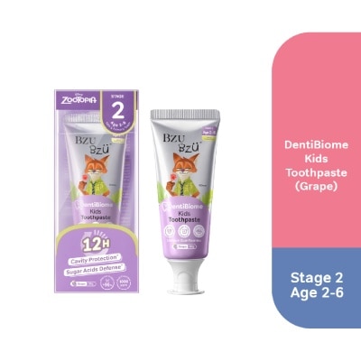 BZU BZU - DentiBiome Zootopia Grape Kids Toothpaste (Stage 2, for Age 2-6) 50g