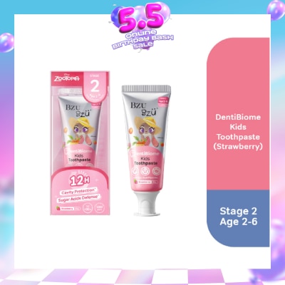 BZU BZU - DentiBiome Zootopia Strawberry Kids Toothpaste (Stage 2, for Age 2-6) 50g
