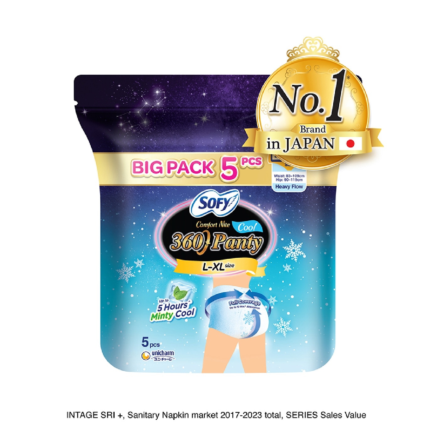 Comfort Nite 360 Panty L-XL Cool For Heavy Flow 5s