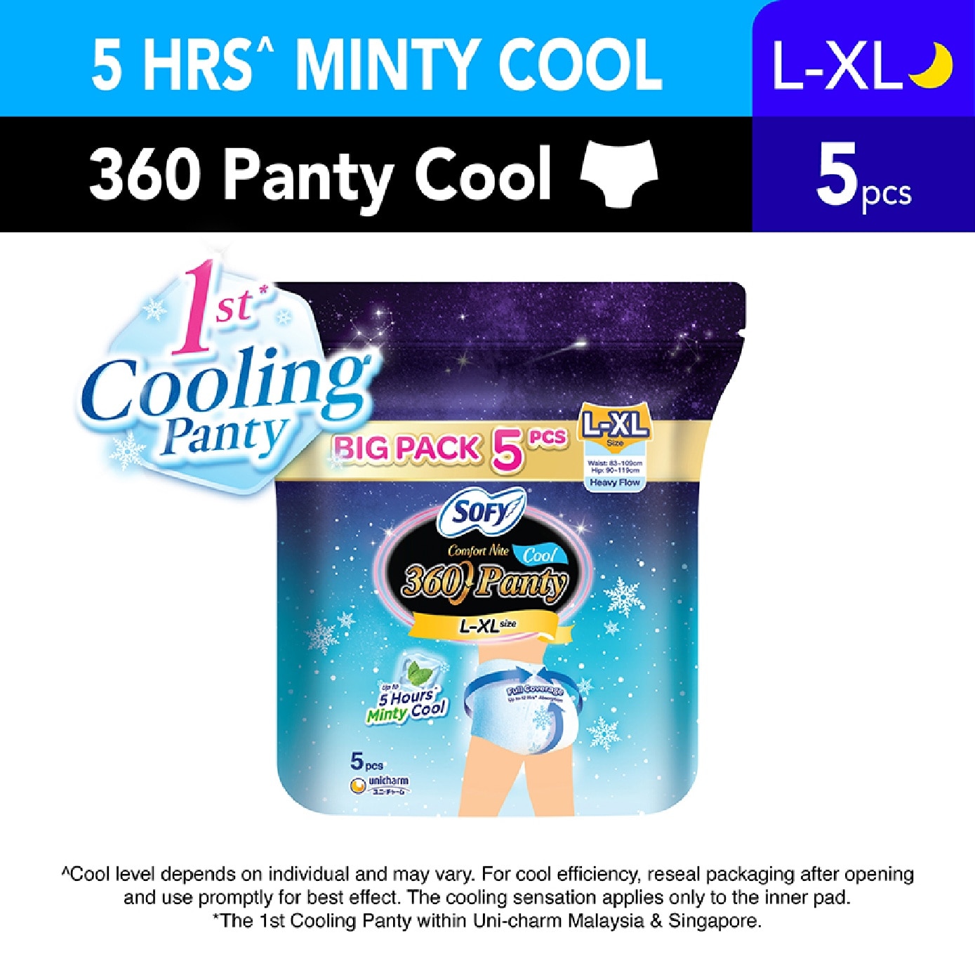 Comfort Nite 360 Panty L-XL Cool For Heavy Flow 5s