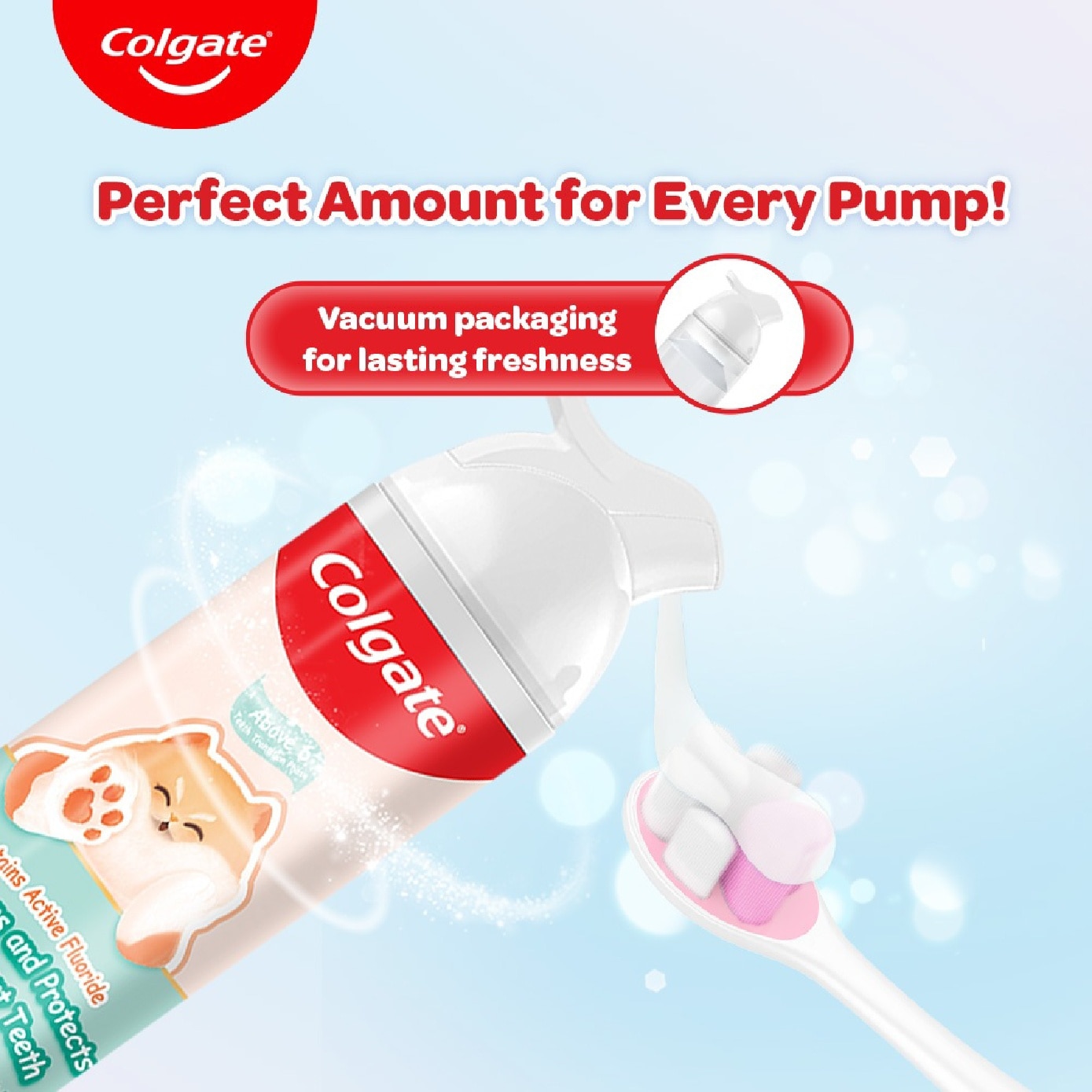 Kids Pump Toothpaste Above 6 Peach Flavor 85g image