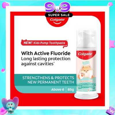 COLGATE - Kids Pump Toothpaste Above 6 Peach Flavor 85g image