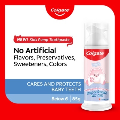 COLGATE - Kids Pump Toothpaste Below 6 Strawberry Flavor 85g image