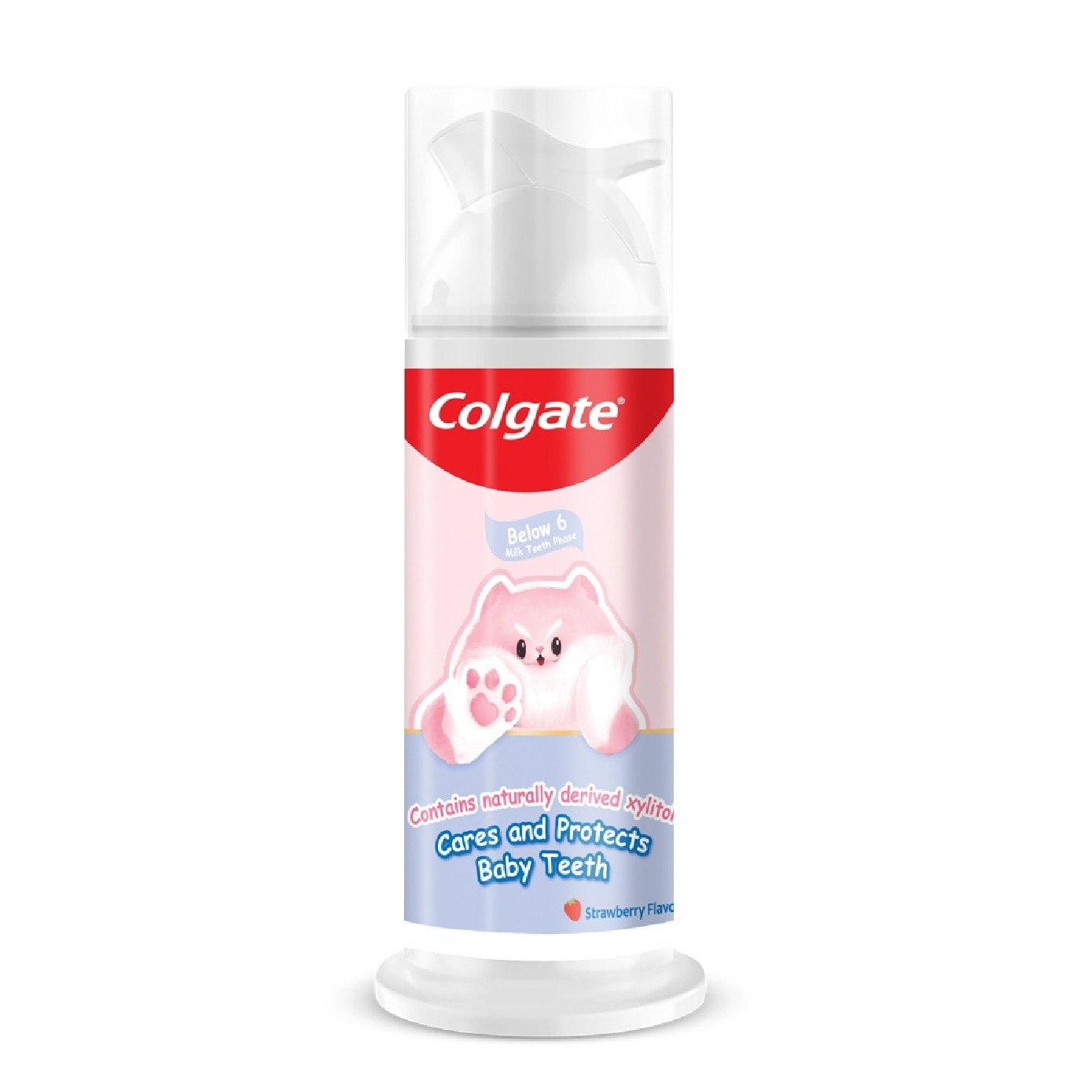 Kids Pump Toothpaste Below 6 Strawberry Flavor 85g image