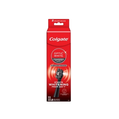 COLGATE Optic White Powered Toothbrush Replacement Brush Head 2s