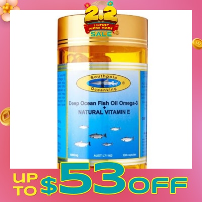 SOUTHPOLE OCEAN KING Southpole Ocean King Deep Ocean Fish Oil Omega-3 + Natural Vitamin E 100s