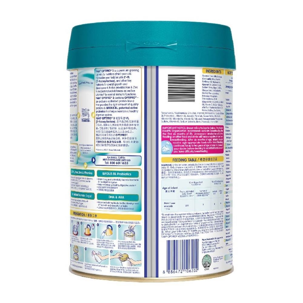 Nestle Nan Optipro Stage 3 premium milk 850g