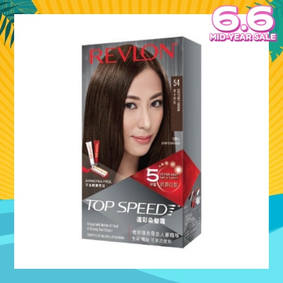 REVLON Top Speed Hair Color 54 (Chestnut Brown) 1 Box