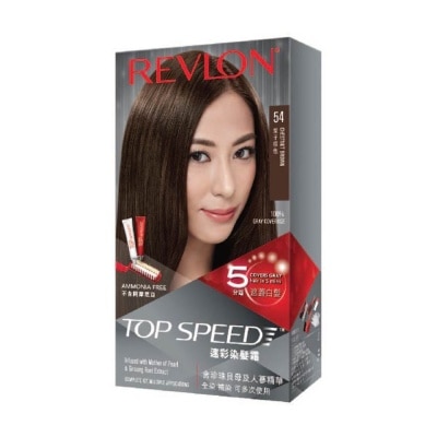 REVLON Top Speed Hair Color 54 (Chestnut Brown) 1 Box