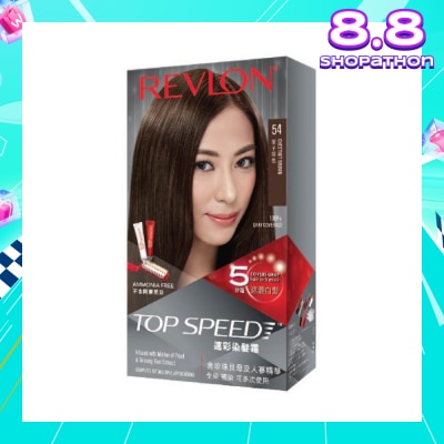 REVLON Top Speed Hair Color 54 (Chestnut Brown) 1 Box