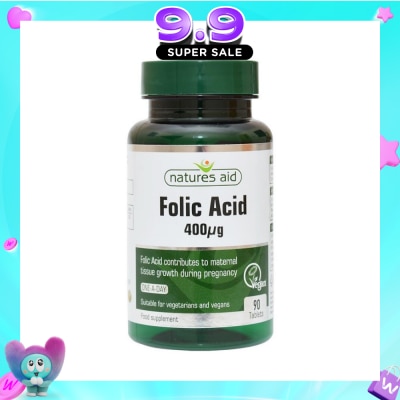 NATURES AID - Folic Acid 400ug 90s image