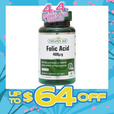 NATURES AID - Folic Acid 400ug 90s