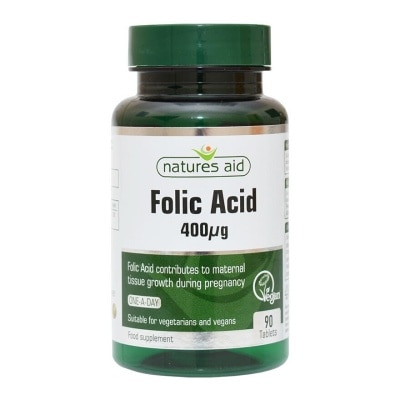 NATURES AID Folic Acid 400ug 90s