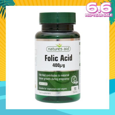 NATURES AID Folic Acid 400ug 90s